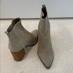 Marc Fisher Cream Ankle Booties